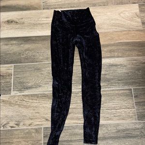 Black velvet lululemon leggings